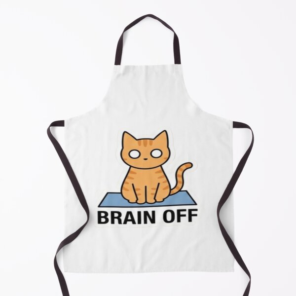 Item preview, Brain Off Cat Sticker – Funny Lazy Cat No Thinking Design designed and sold by Velora Design .
