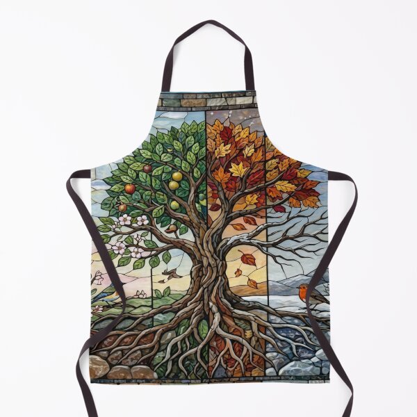 Item preview, The Four Seasons Tree of Life - Stained Glass Mosaic Mandala designed and sold by GiftzCircle.