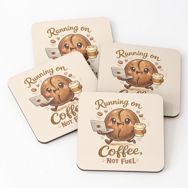 Item preview, Cute Coffee Bean with Laptop | Running on Coffee Not Fuel Kawaii Work Humor designed and sold by PopCulturePixel.