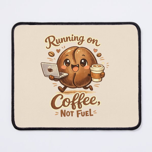 Item preview, Cute Coffee Bean with Laptop | Running on Coffee Not Fuel Kawaii Work Humor designed and sold by PopCulturePixel.