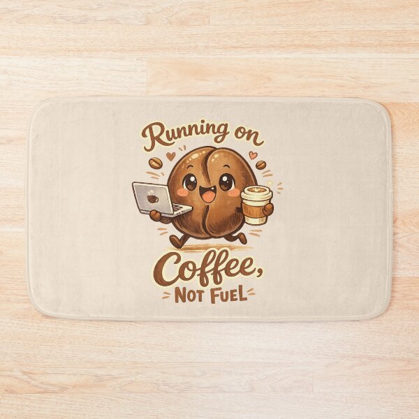Item preview, Cute Coffee Bean with Laptop | Running on Coffee Not Fuel Kawaii Work Humor designed and sold by PopCulturePixel.