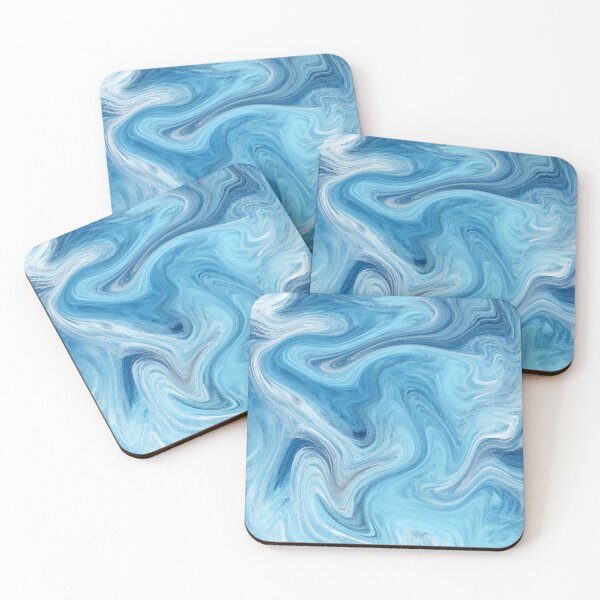 Item preview, Blue Drift – Abstract Swirl Art in Blue designed and sold by MH-Studio.