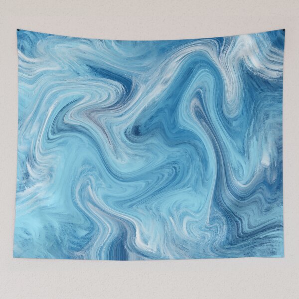 Artikelvorschau, Blue Drift – Abstrakte Wirbelkunst in Blau entworfen und verkauft von MH-Studio.