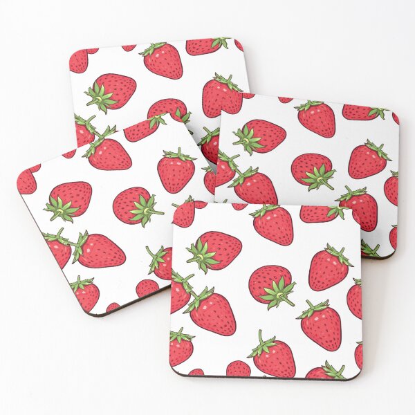 Item preview, Cute Strawberry Pattern Aesthetic – Red Fruit Print, Kawaii Summer Design for Stickers, Phone Cases & Apparel designed and sold by ellecraftyowl.