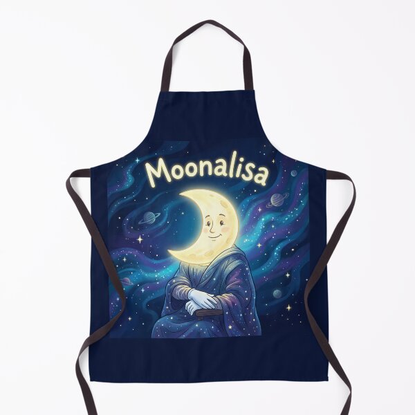 Item preview, Moonalisa – Funny Mona Lisa Parody with Moon in Space designed and sold by WordPlayStudio.