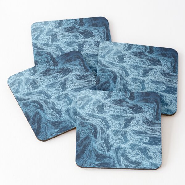 Item preview, Blue Aura – Marble Abstract Flow designed and sold by MH-Studio.