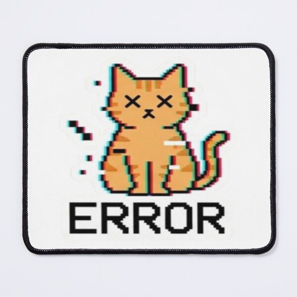 Item preview, Error Cat Sticker – Glitch Cat Funny Tech Humor Design designed and sold by Velora Design .