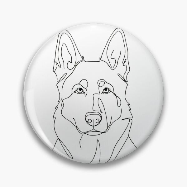Item preview, Minimalist German Shepherd Continuous Line Art designed and sold by ASMAR B.
