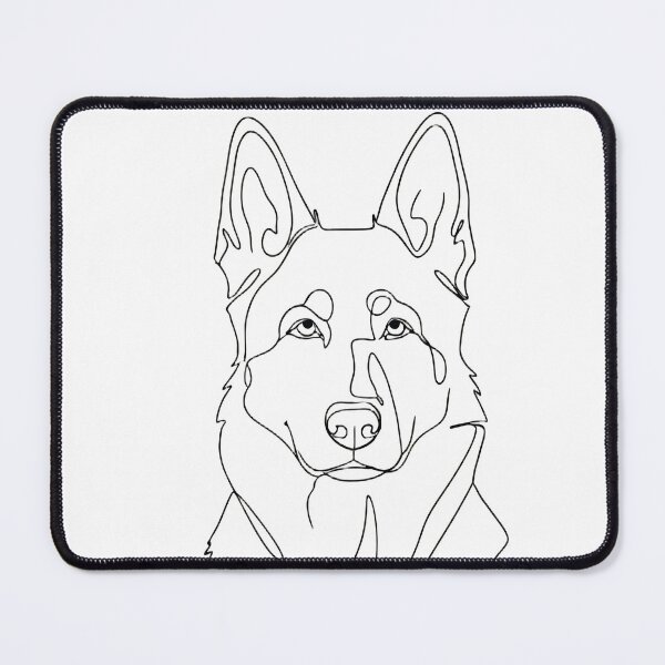 Item preview, Minimalist German Shepherd Continuous Line Art designed and sold by ASMAR B.