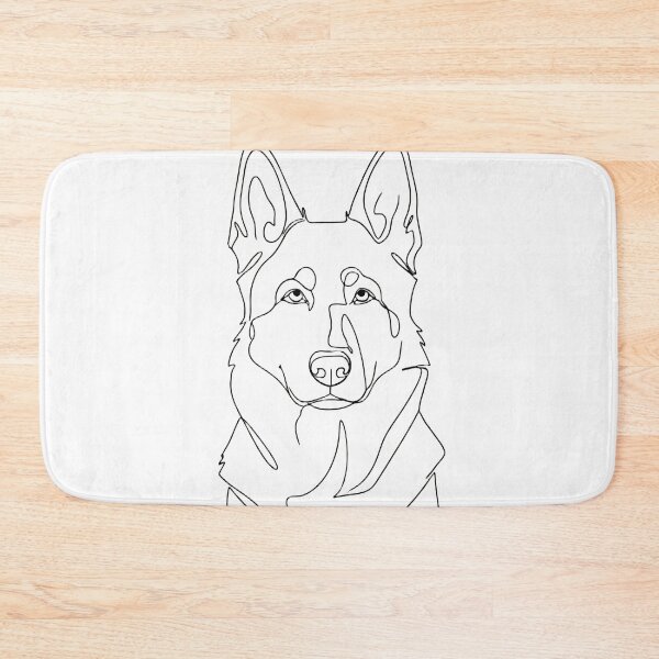 Item preview, Minimalist German Shepherd Continuous Line Art designed and sold by ASMAR B.
