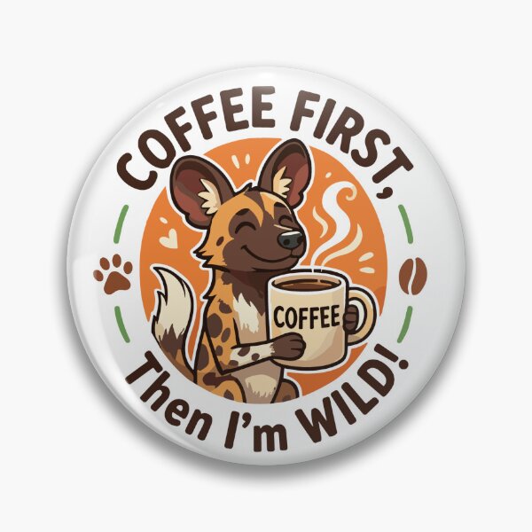 Item preview, Funny African Wild Dog Coffee Lover designed and sold by JessArty ⭐⭐⭐⭐⭐.