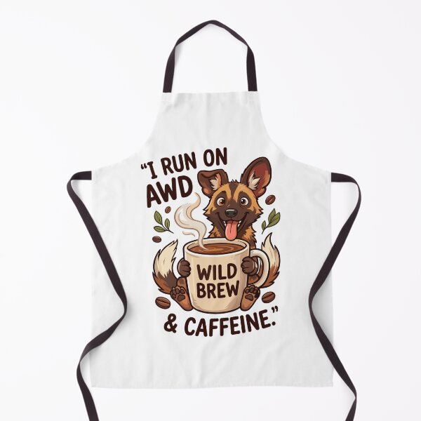 Item preview, Funny African Wild Dog Coffee Quote Art designed and sold by JessArty ⭐⭐⭐⭐⭐.