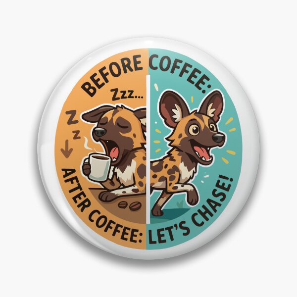 Item preview, Funny African Wild Dog Caffeine designed and sold by JessArty ⭐⭐⭐⭐⭐.