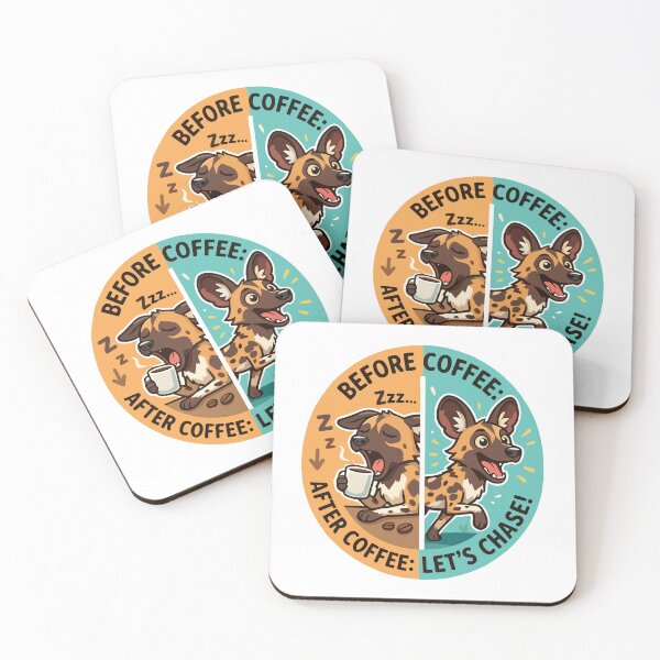 Item preview, Funny African Wild Dog Caffeine designed and sold by JessArty ⭐⭐⭐⭐⭐.