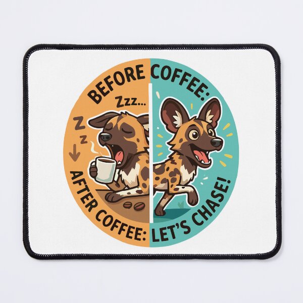Item preview, Funny African Wild Dog Caffeine designed and sold by JessArty ⭐⭐⭐⭐⭐.