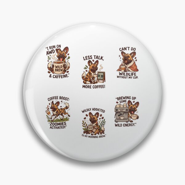 Item preview, African Wild Dog Coffee Lover Quote Mini Collection Funny Caffeine Set designed and sold by JessArty ⭐⭐⭐⭐⭐.