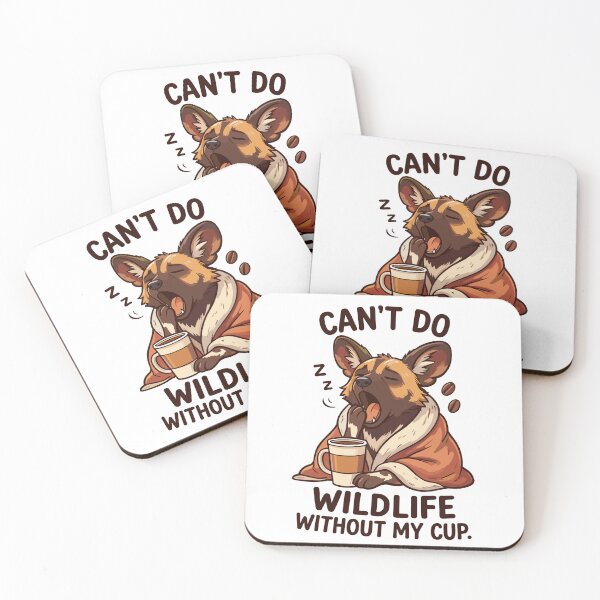 Item preview, African Wild Dog Funny Coffee Quote designed and sold by JessArty ⭐⭐⭐⭐⭐.
