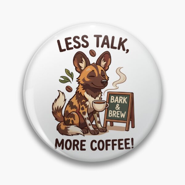 Item preview, African Wild Dog Funny Caffeine Art designed and sold by JessArty ⭐⭐⭐⭐⭐.