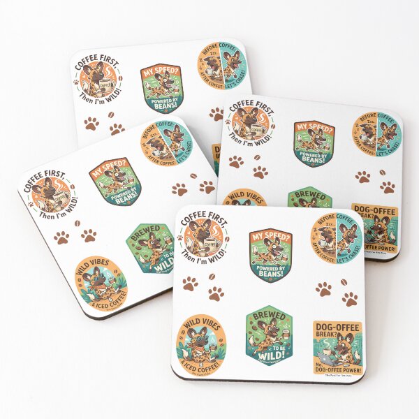 Item preview, African Wild Dog Coffee Collection designed and sold by JessArty ⭐⭐⭐⭐⭐.