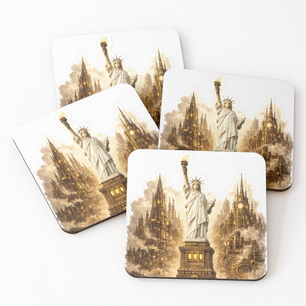Artikelvorschau, Steampunk New York – Freiheitsstatue – Aufkleber entworfen und verkauft von Altered Art By Steve.