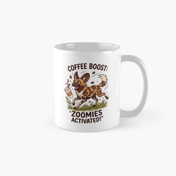 Item preview, Funny African Wild Dog Running Caffeine Energy designed and sold by JessArty ⭐⭐⭐⭐⭐.