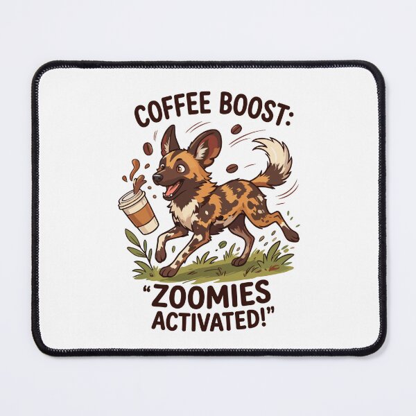 Item preview, Funny African Wild Dog Running Caffeine Energy designed and sold by JessArty ⭐⭐⭐⭐⭐.