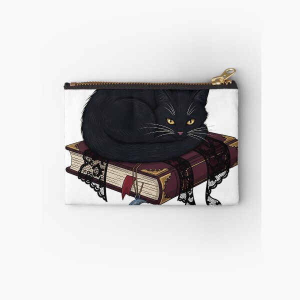 Item preview, Black Lace Spellbook Cat designed and sold by IllumeInk.