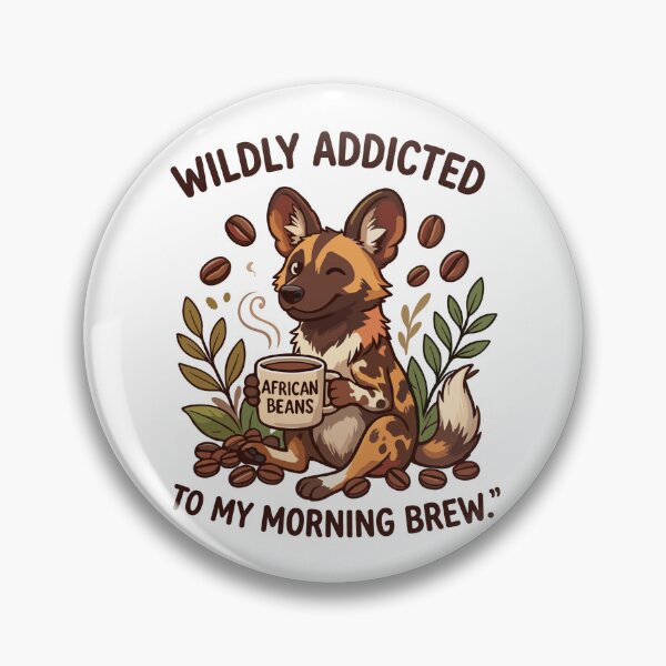 Item preview, African Wild Dog Coffee Lover Nature Art designed and sold by JessArty ⭐⭐⭐⭐⭐.