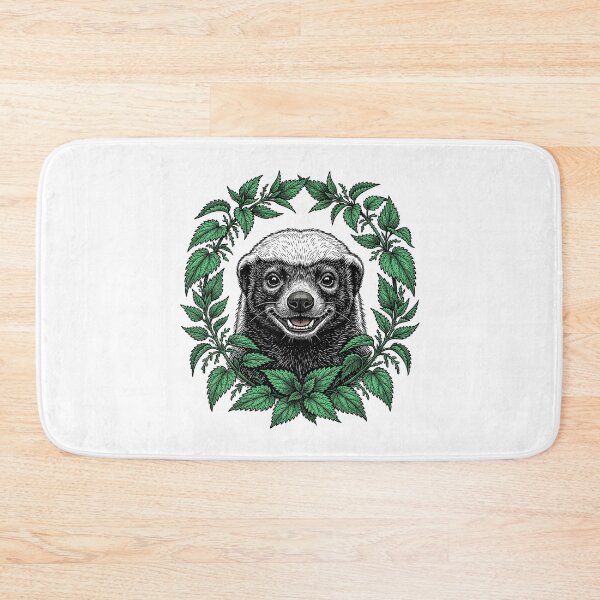 Item preview, Honey badger with nettles designed and sold by krabbaraban.