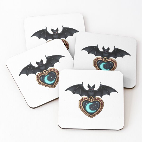 Item preview, Blue Moon Bat Locket designed and sold by IllumeInk.