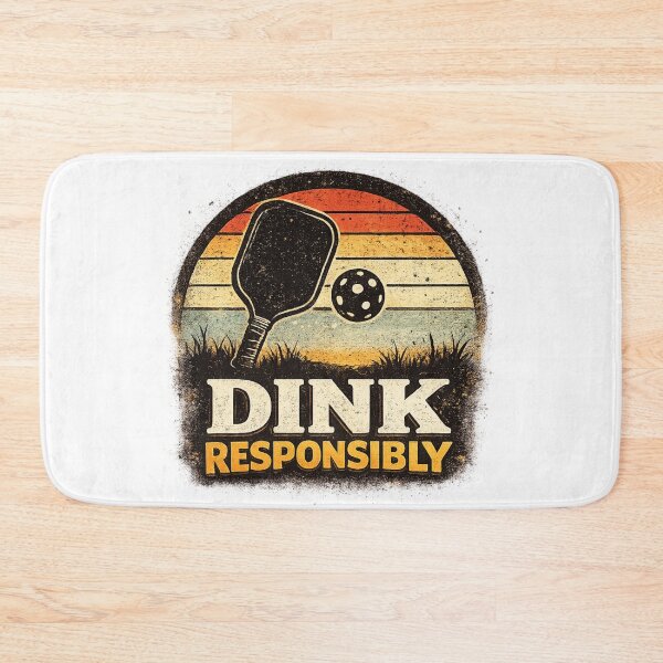 Item preview, Dink Responsibly Funny Pickleball Retro Sunset designed and sold by CozyRetirementGifts.