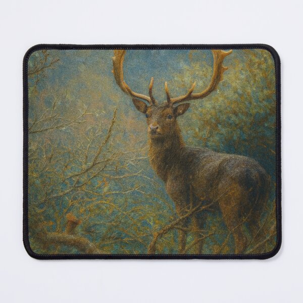 Item preview, Majestic Stag in Woodland Glade: Painterly Canvas Art designed and sold by ChirpInc.