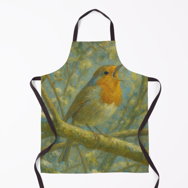 Item preview, Robin in Winter Song: Painterly Canvas Art designed and sold by ChirpInc.