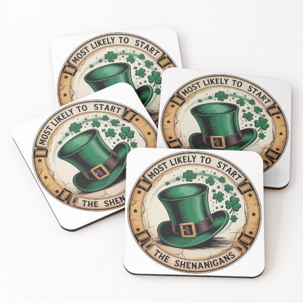 Item preview, Vintage Badge Leprechaun Hat with Clover Magic designed and sold by Bloomkept.