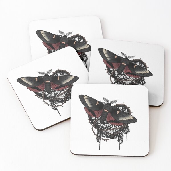 Item preview, Laced Heart Moth designed and sold by IllumeInk.