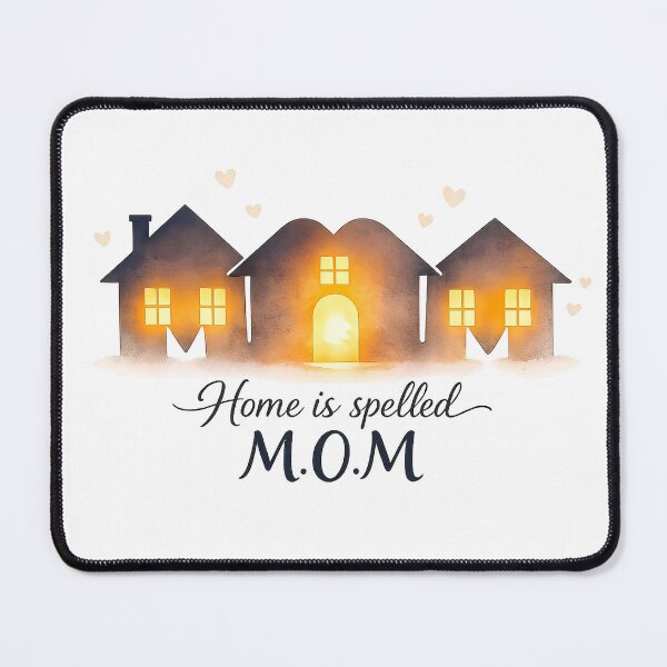 Item preview, Home Is Spelled MOM – Minimalist Cozy House Mother’s Day Design designed and sold by RED-MAR store.