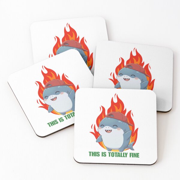 Item preview, This Is Totally Fine Shark designed and sold by Nature's Chibis.