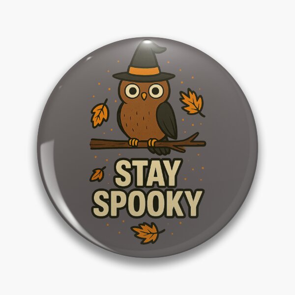 Item preview, Stay Spooky: Halloween Owl with Witch Hat designed and sold by ChirpInc.