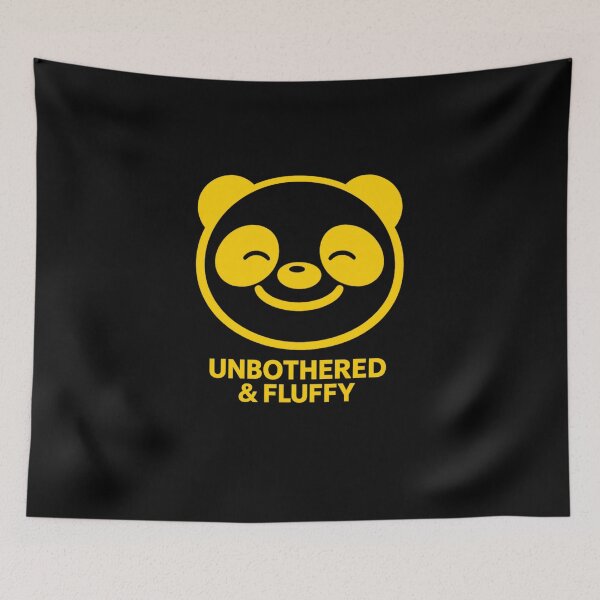 Item preview, Unbothered & Fluffy Panda Smiley – Cute Minimal Animal Meme Design designed and sold by JonelCrafts.
