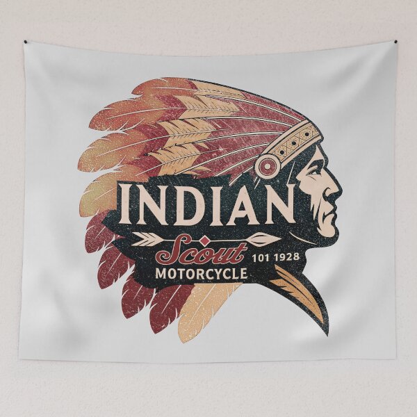 Item preview, 1928 Indian Scout 101 Series Vintage Summer Aesthetic Moto Heritage designed and sold by EdGraphy.