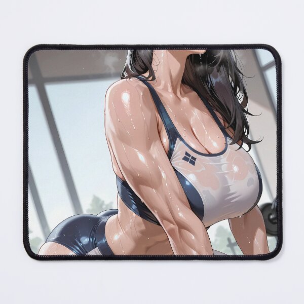 Item preview, Fitness Anime Girl Intense Gym Workout Motivation Poster designed and sold by BorgSpareParts.