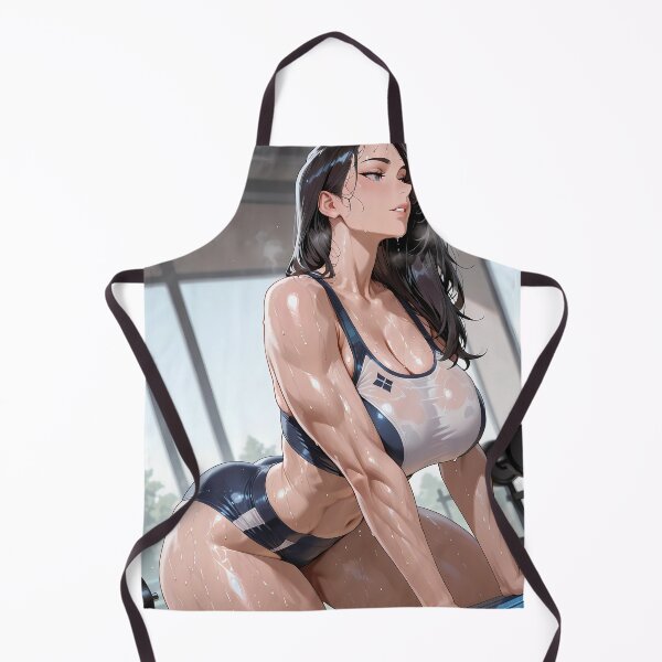 Item preview, Fitness Anime Girl Intense Gym Workout Motivation Poster designed and sold by BorgSpareParts.