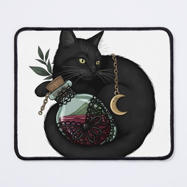 Item preview, Black Lace Potion Cat designed and sold by IllumeInk.