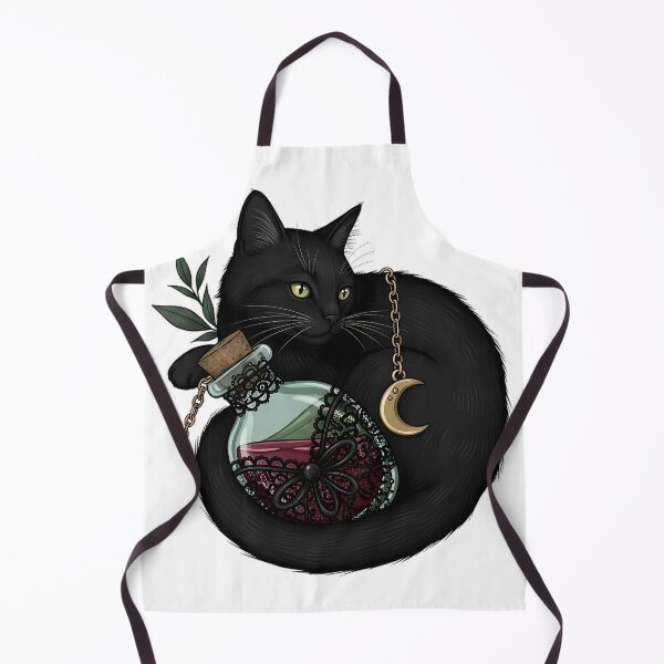 Item preview, Black Lace Potion Cat designed and sold by IllumeInk.