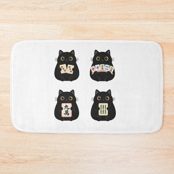 Item preview, Mahjong Cats - Cute Black Cat Game Night Design designed and sold by Winarrts.