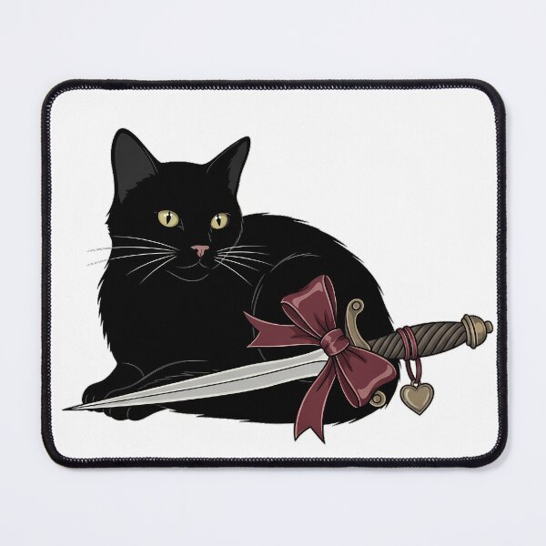 Item preview, Dagger Bow Black Cat designed and sold by IllumeInk.