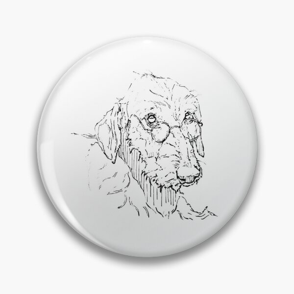 Item preview, Funny Wire Haired Dachshund Drawing | Sausage Dog Lover Gift | Cute Doxie Line Art Print designed and sold by ArtofDogsbySeb.