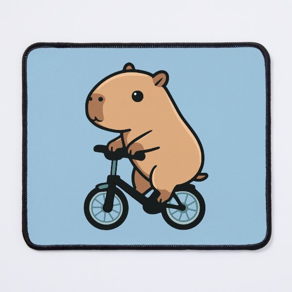 Item preview, Cute Capybara Riding Bike Kawaii Animal Illustration designed and sold by NosandEdgy.