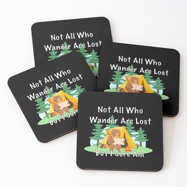 Item preview, Funny “Not All Who Wander Are Lost“ Camping Bear designed and sold by Vileprint.