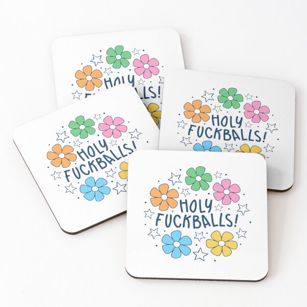 Item preview, Holy Fuckballs! Pretty Sweary Daisy Floral designed and sold by KrisInStitches.